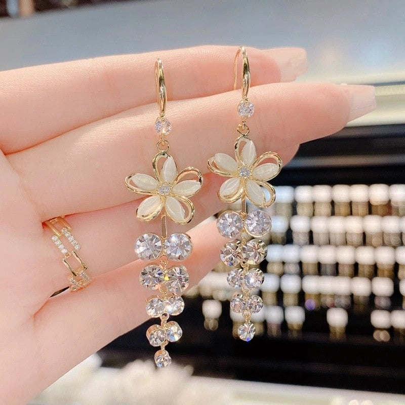 Flower Drop Earrings