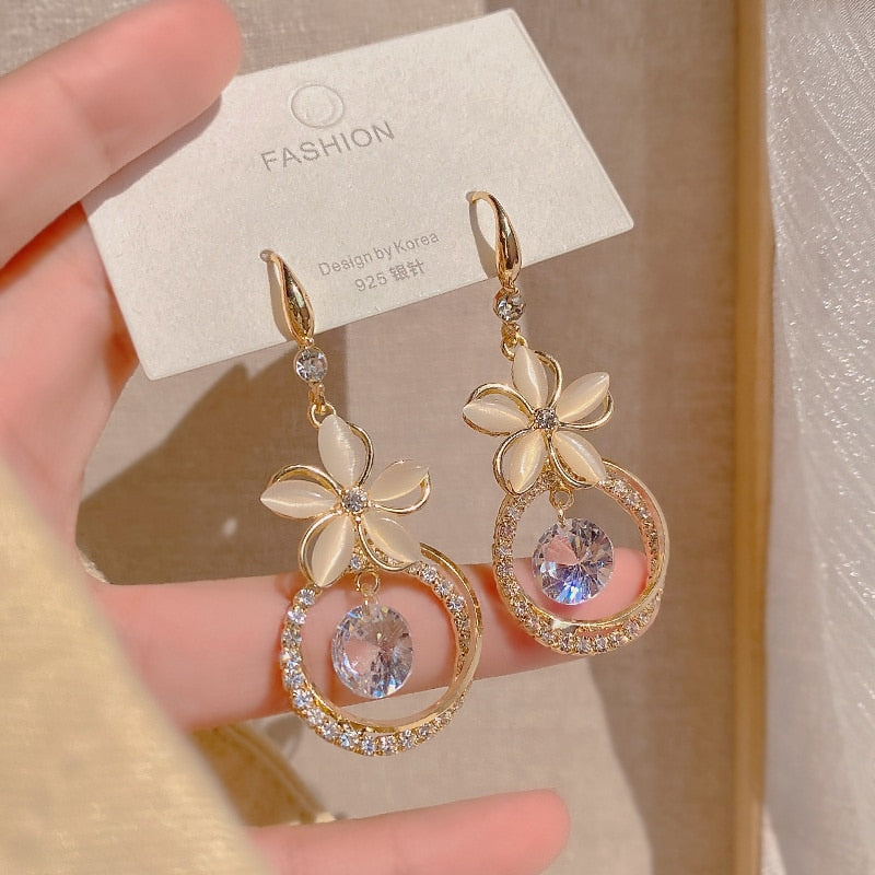 Flower Drop Earrings