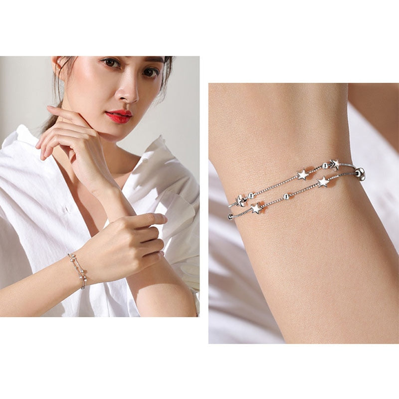 Double-layer star bracelet