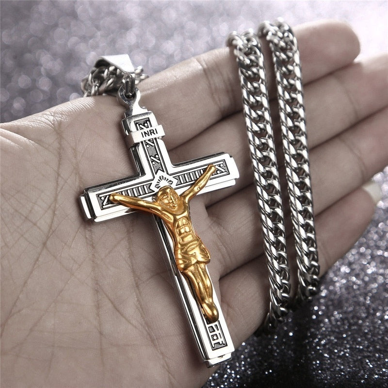 Protection Cross Power Pendant Necklace