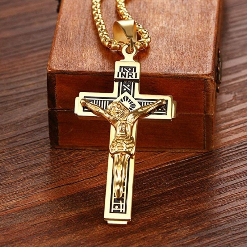 Protection Cross Power Pendant Necklace