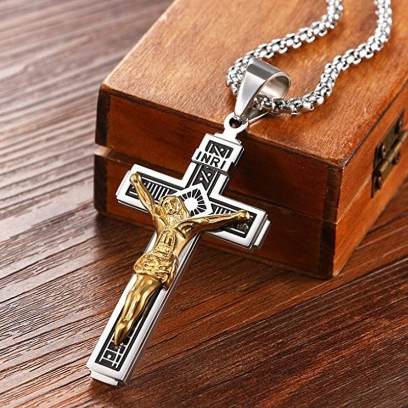 Protection Cross Power Pendant Necklace