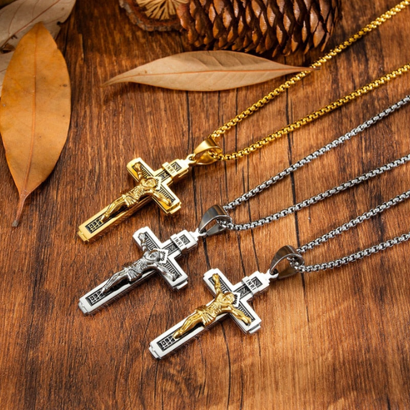 Protection Cross Power Pendant Necklace