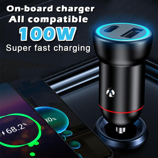 Multi Compatible 100W Fast Charging Car Charger