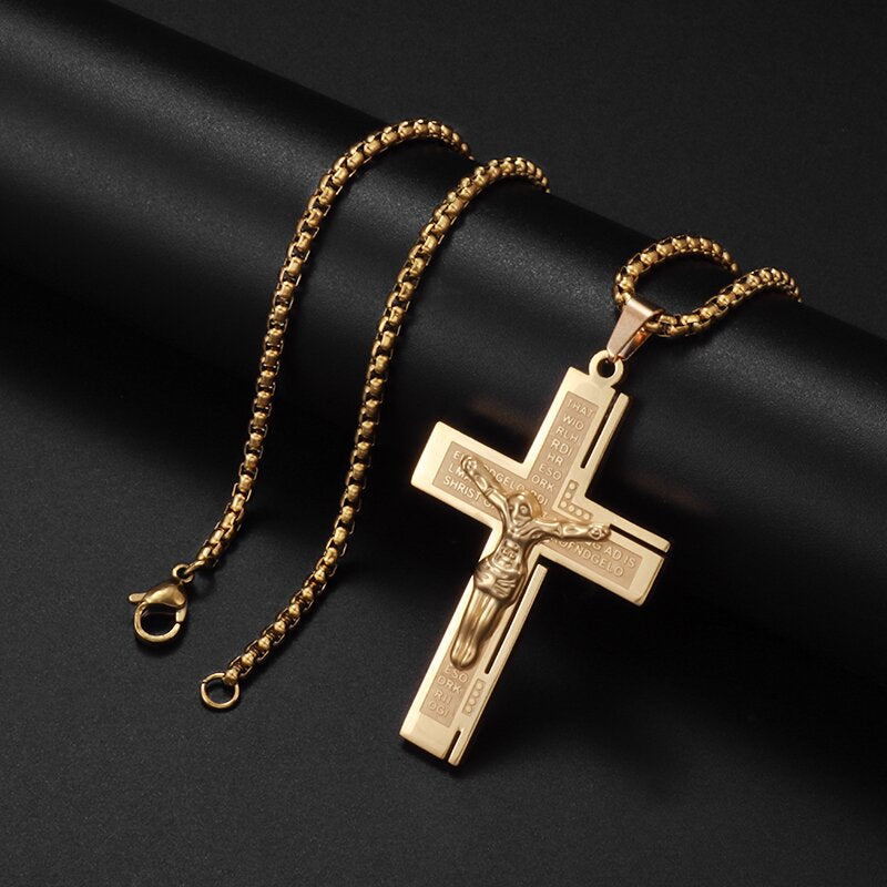 Protection Cross Power Pendant Necklace