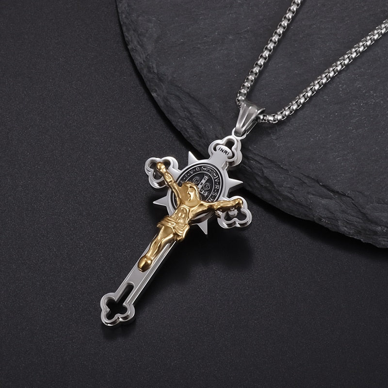 Protection Cross Power Pendant Necklace