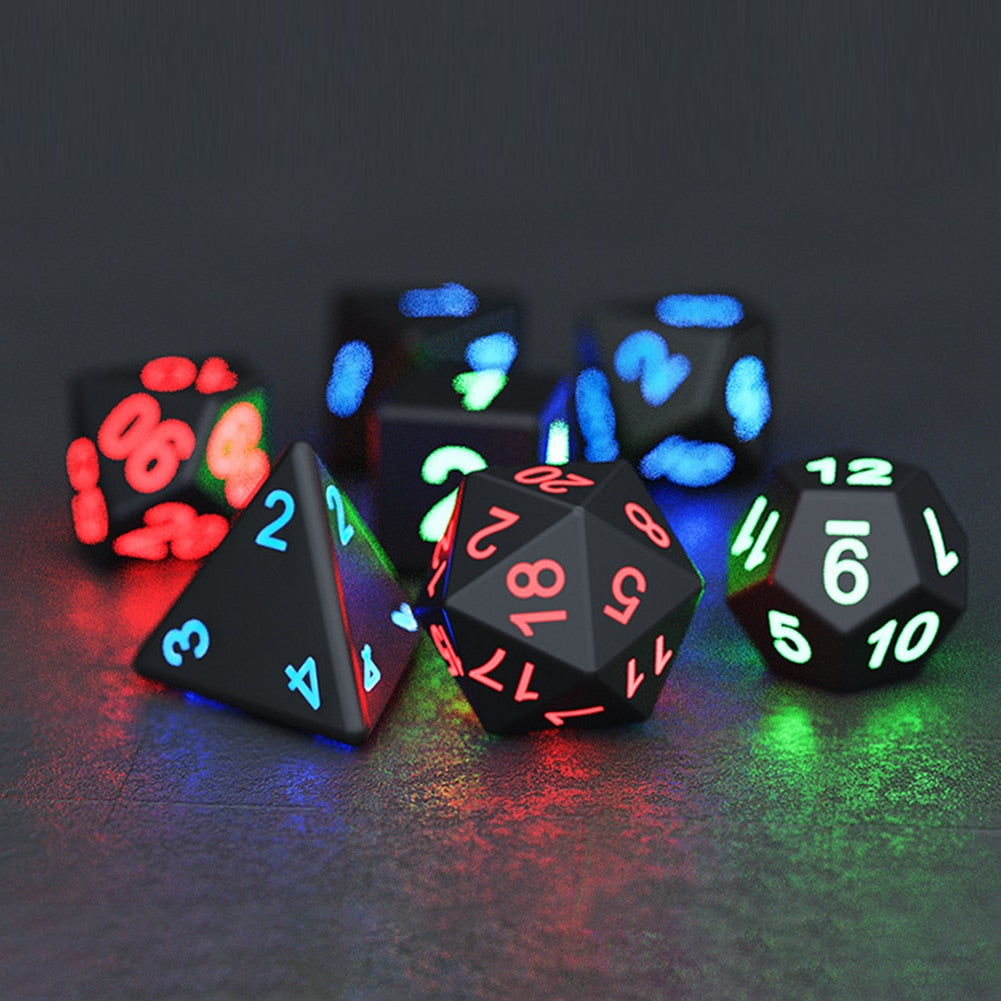 LED Flash Dice Set 7-pack The Electronic Dice