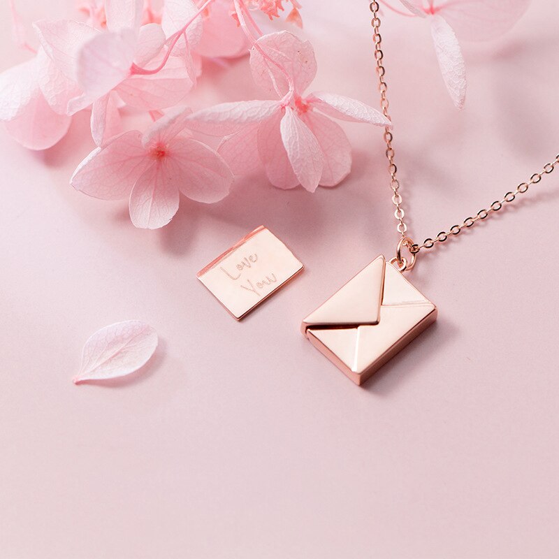 LOVE YOU" ENVELOPE NECKLACE