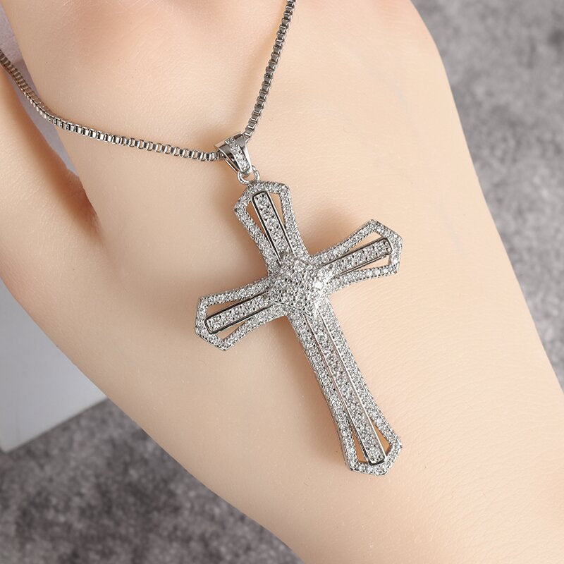 Protection Cross Power Pendant Necklace