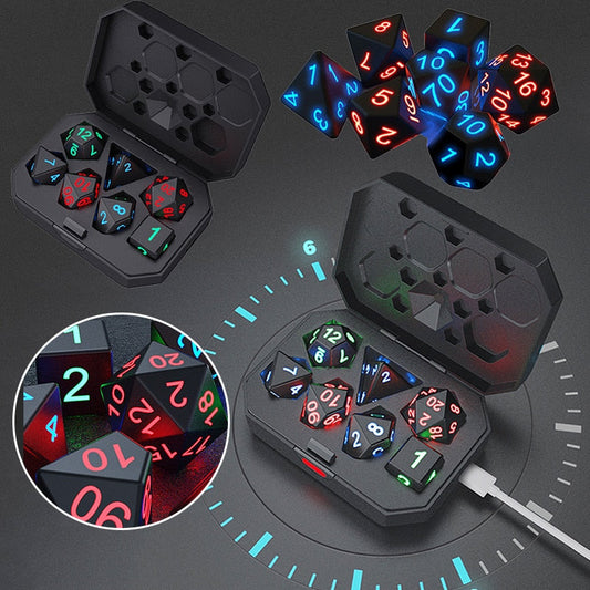 LED Flash Dice Set 7-pack The Electronic Dice