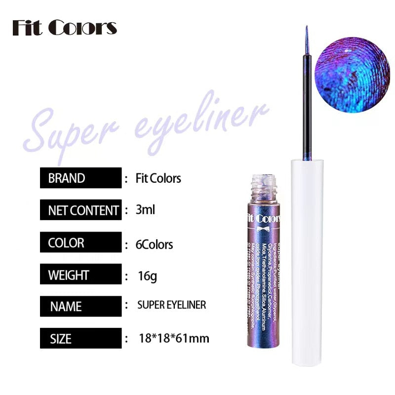 Chameleon Glitter Eyeliner Liquid Highly pigmented colorful multi-reflective eyeliner eye shadow pencil, smudge-proof, long-lasting and visible color