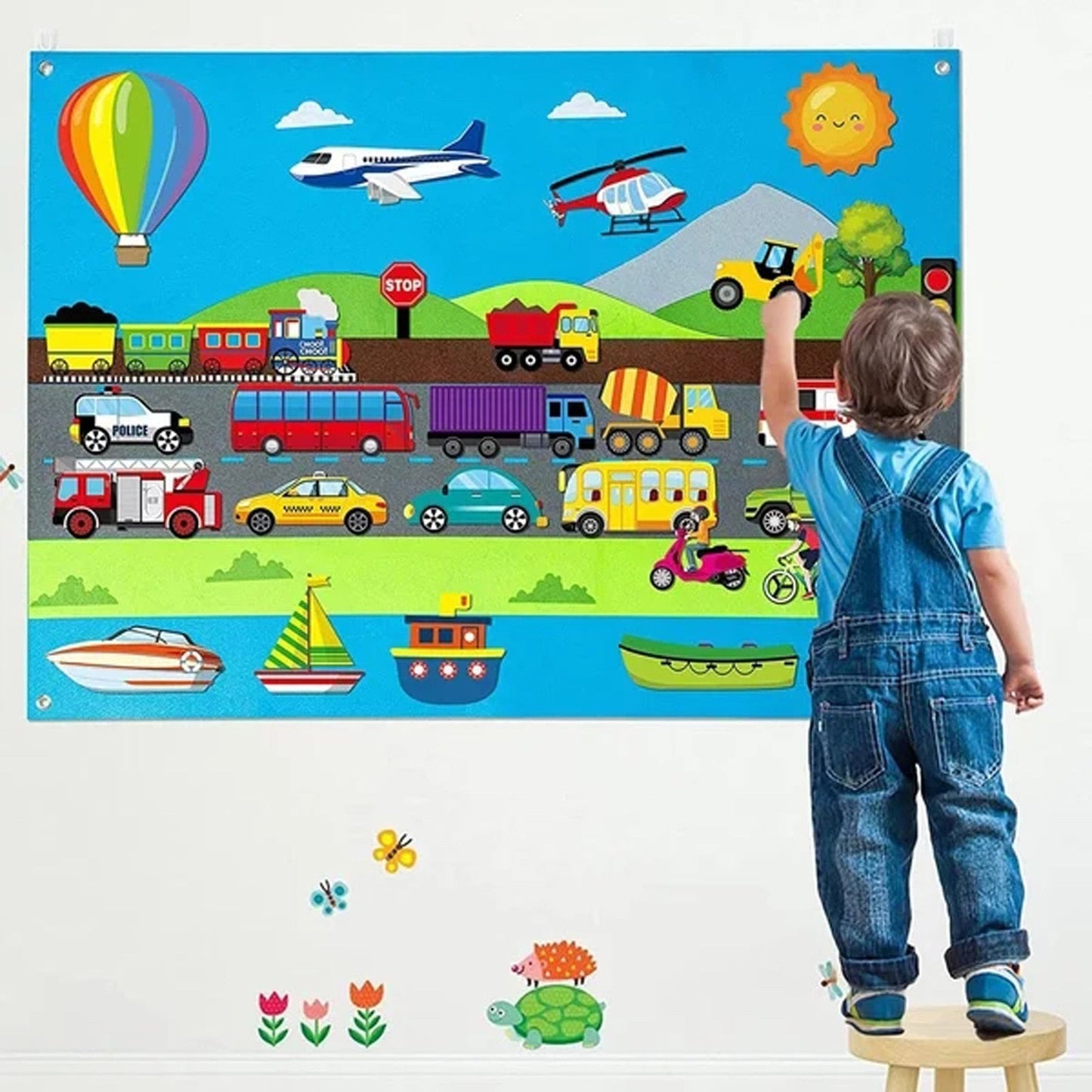 Magic Felt Learning Diy Board Early Education Wall Stickers Hanging Educational Toys For Child