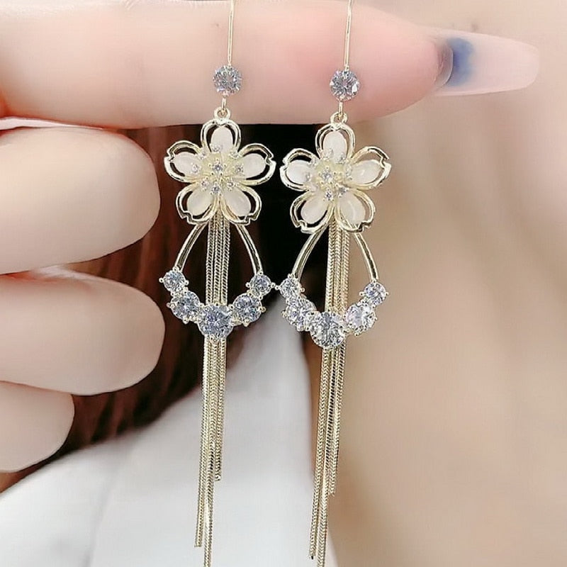 Flower Drop Earrings