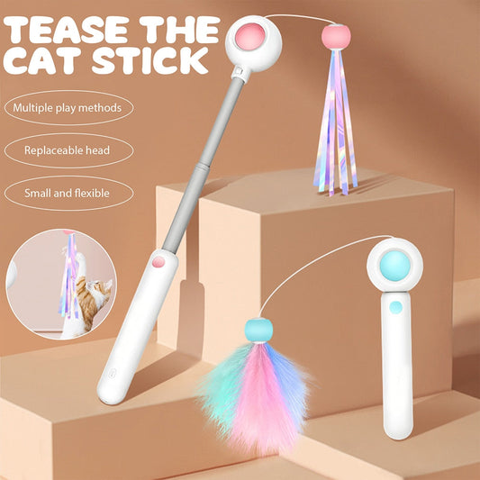 Pet Telescopic Laser Teasing Stick