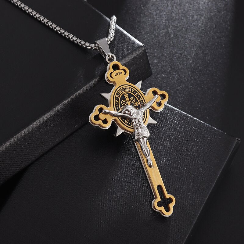 Protection Cross Power Pendant Necklace