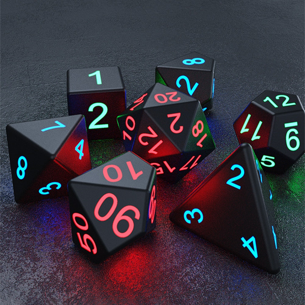 LED Flash Dice Set 7-pack The Electronic Dice