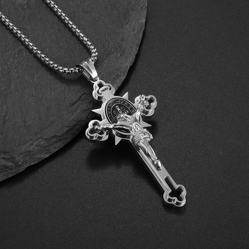 Protection Cross Power Pendant Necklace