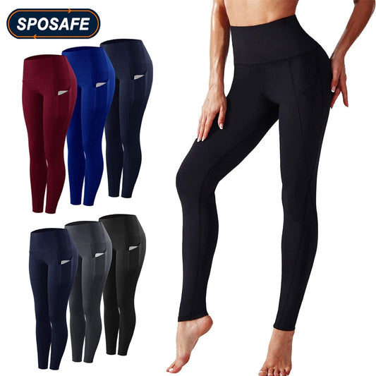 High Waist Yoga Pants with Telescopic Drawstring