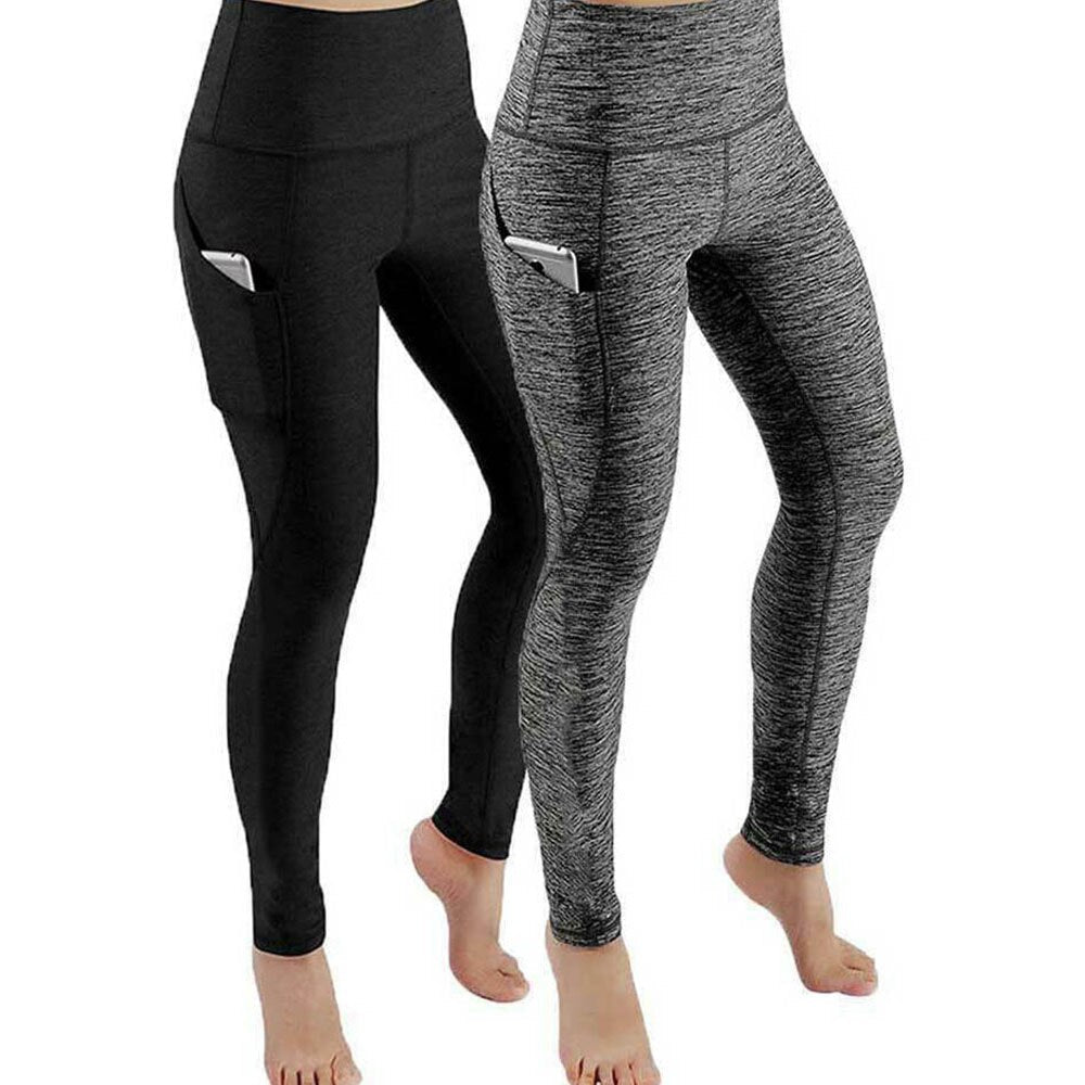 High Waist Yoga Pants with Telescopic Drawstring