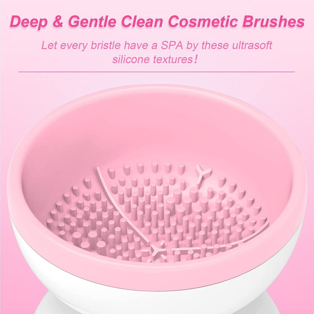 Electric Makeup Brush Cleaner Machine USB Charging Portable Silicone Automatic Cosmetic Brushes EyeShadow Brush Cleaning Tool