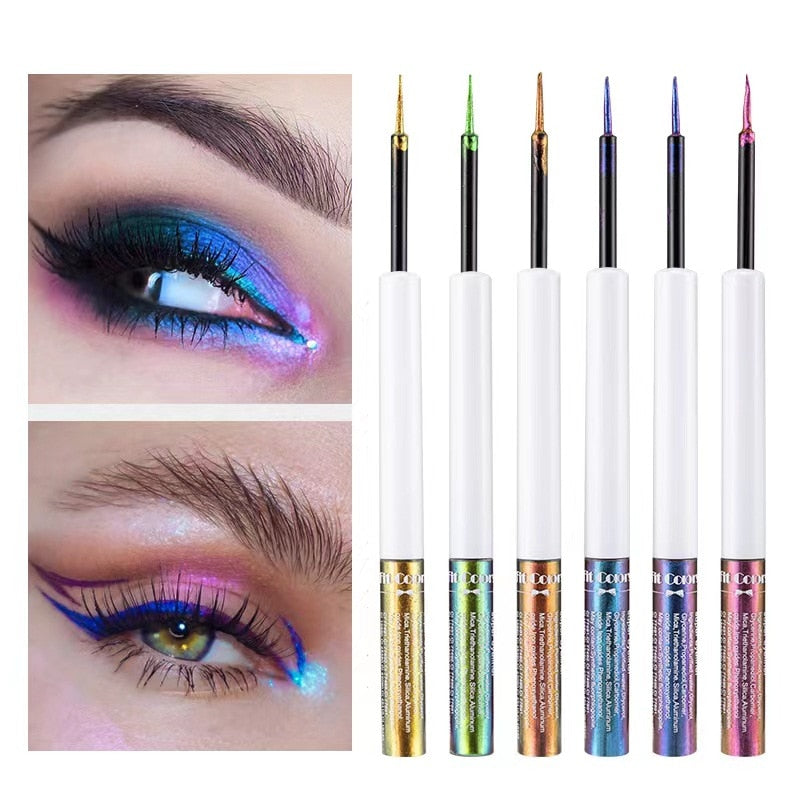 Chameleon Glitter Eyeliner Liquid Highly pigmented colorful multi-reflective eyeliner eye shadow pencil, smudge-proof, long-lasting and visible color