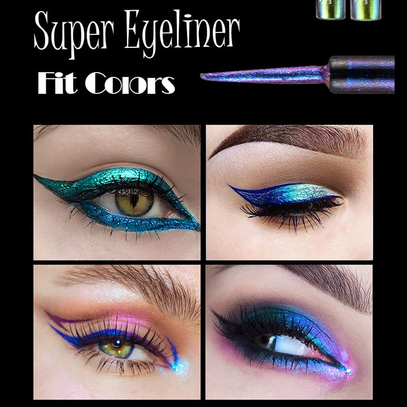 Chameleon Glitter Eyeliner Liquid Highly pigmented colorful multi-reflective eyeliner eye shadow pencil, smudge-proof, long-lasting and visible color