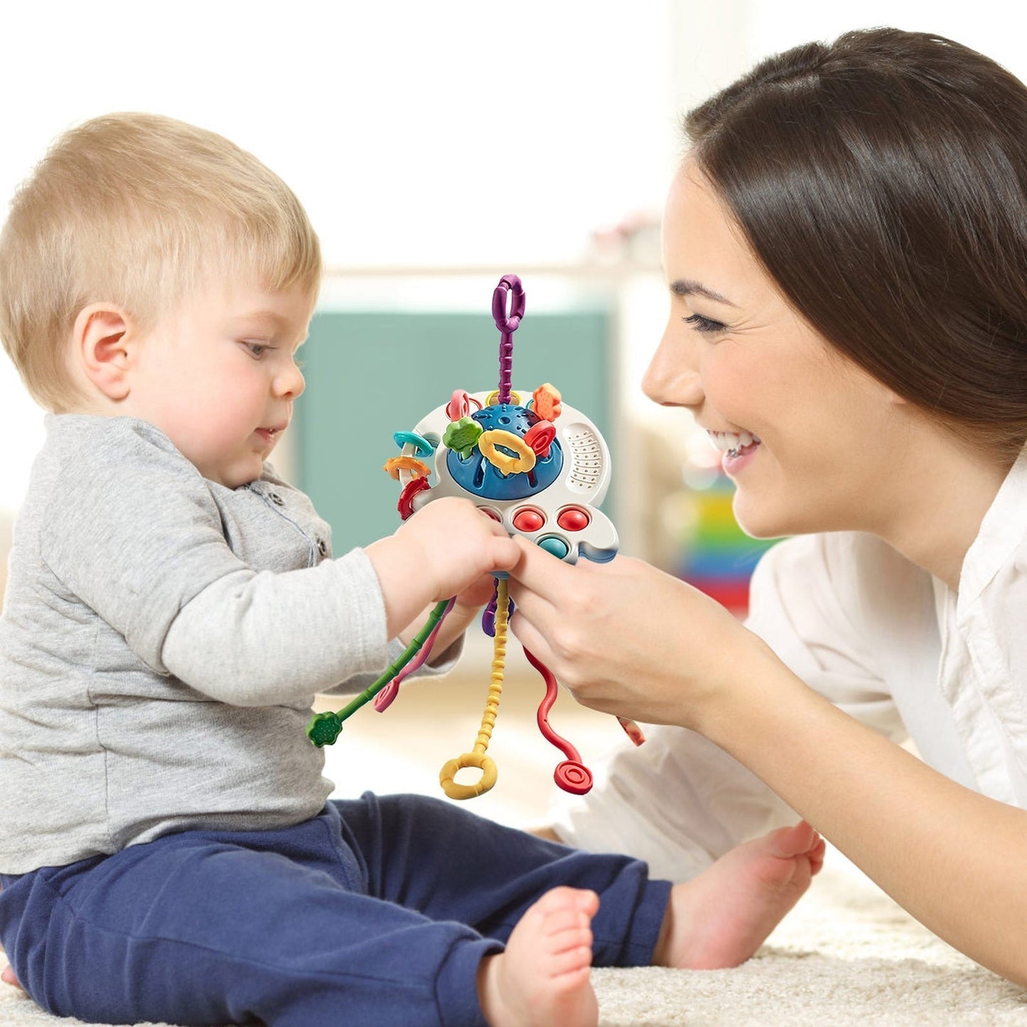 Montessori UFO Silicone Pulling Toy