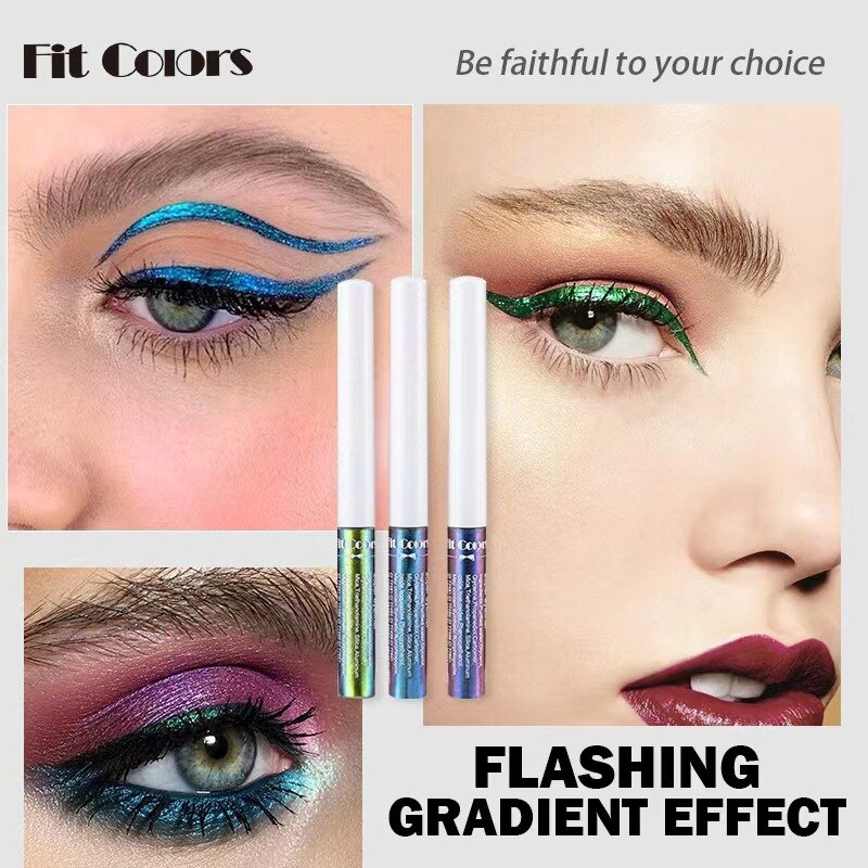 Chameleon Glitter Eyeliner Liquid Highly pigmented colorful multi-reflective eyeliner eye shadow pencil, smudge-proof, long-lasting and visible color