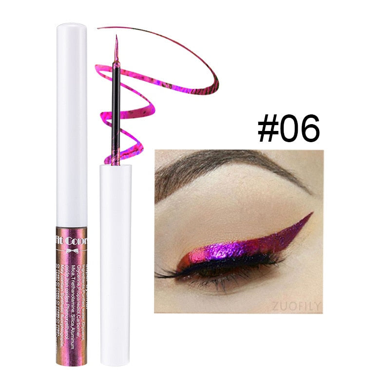 Chameleon Glitter Eyeliner Liquid Highly pigmented colorful multi-reflective eyeliner eye shadow pencil, smudge-proof, long-lasting and visible color