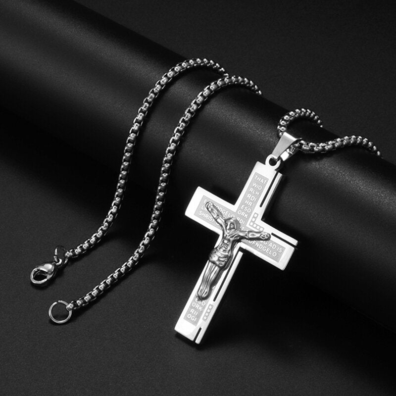 Protection Cross Power Pendant Necklace