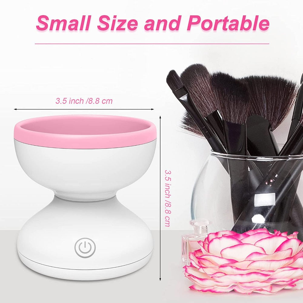 Electric Makeup Brush Cleaner Machine USB Charging Portable Silicone Automatic Cosmetic Brushes EyeShadow Brush Cleaning Tool