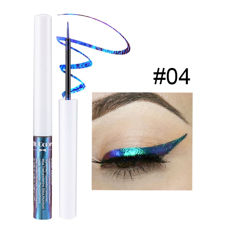 Chameleon Glitter Eyeliner Liquid Highly pigmented colorful multi-reflective eyeliner eye shadow pencil, smudge-proof, long-lasting and visible color